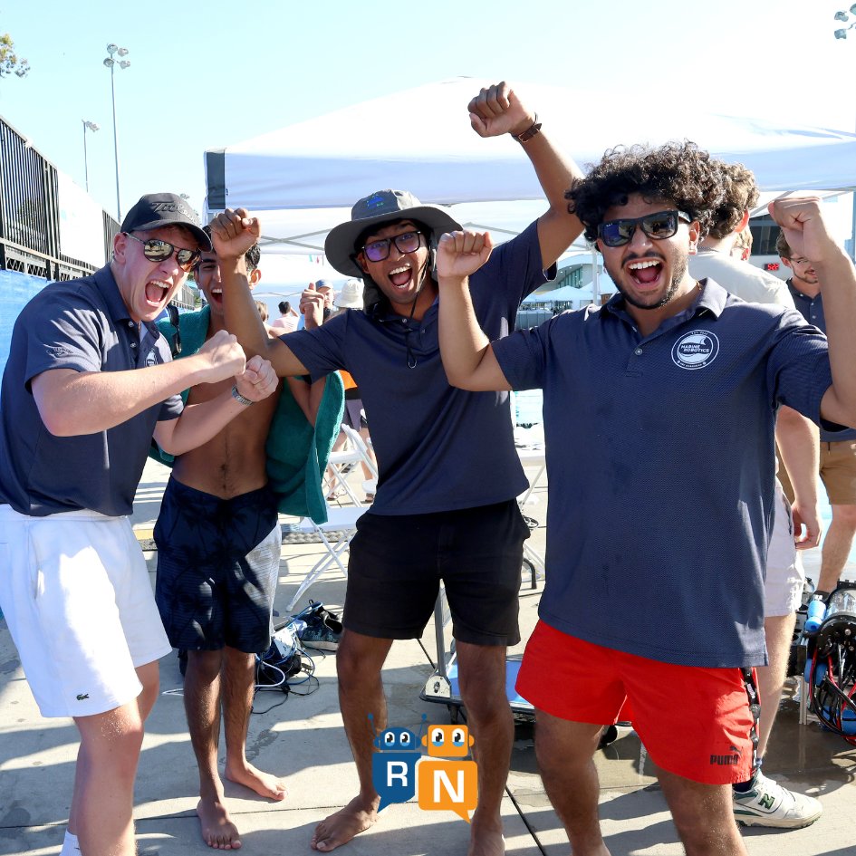Big runs, big cheers 🎉🤖 — Okanagan Marine Robotics riding the wave of an awesome execution of their run! 🏄🏻‍♂️ 
#RoboSub #RoboSub2025 #RoboNation #AUV