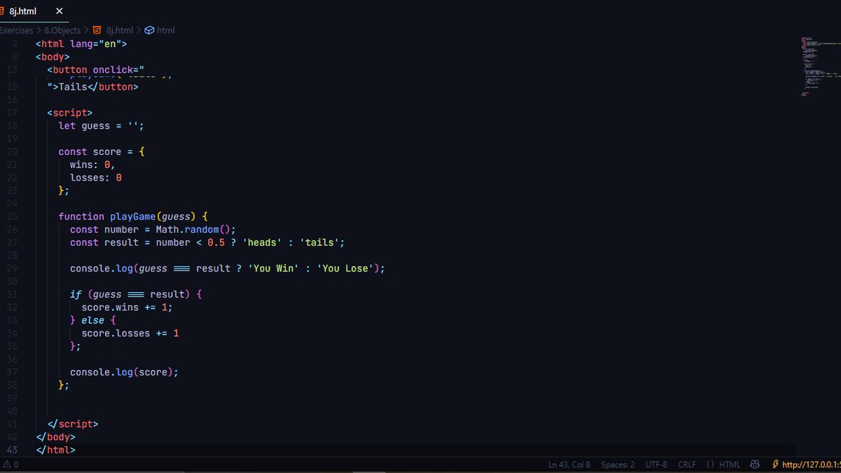 CodeHorizon031's tweet photo. Today I'm uploading last sets from Exercise Set 8, and this set was really amazing to complete.

Thank you @SuperSimpleDev 

 Let's get the next done🔥

 Codes are uploaded below.
#coding #success #Businesses #developers #CEO #Network #technology #WinOrLose #Hardwork #programming https://t.co/Kg0FHIZPHD