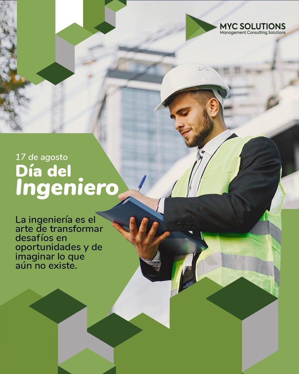 MYCSOLUTIONS22's tweet photo. La ingeniería es la fuerza que convierte sueños en realidades y visión en progreso. 🌟
Hoy reconocemos a quienes, con ingenio y dedicación, hacen posible un mundo lleno de innovación y oportunidades. 🚀✨

#DíaDelIngeniero #Ingeniería #Transformación #Inspiración #Futuro https://t.co/BBqOijJOZd