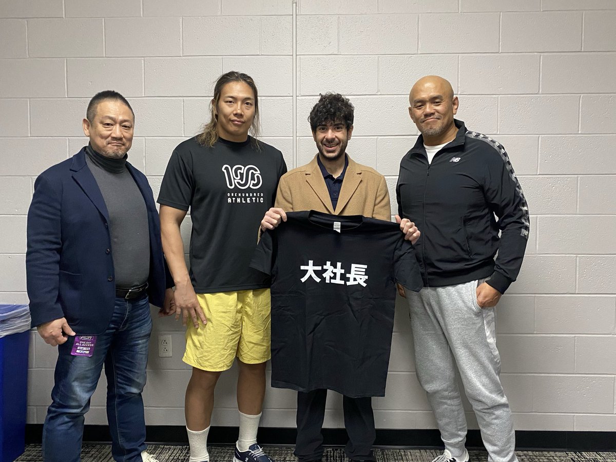 Everyone at AEW is very proud of our G1 winner Konosuke Takeshita — Loved seeing Akiyama’s post on this!