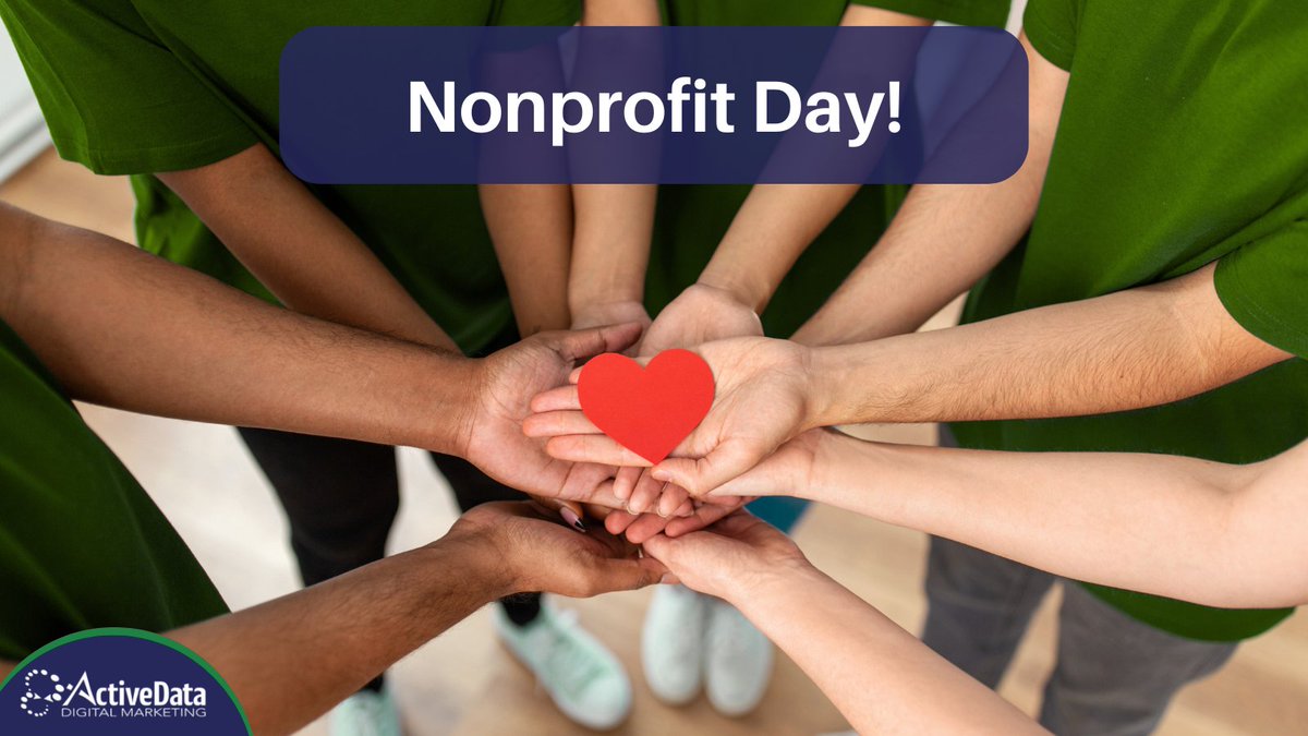 ActiveDataDigi's tweet image. Celebrate #NonprofitDay by amplifying your cause and driving donations. Reach hearts, make an impact, and let your mission shine. #MarketingForGood #DigitalMarketing