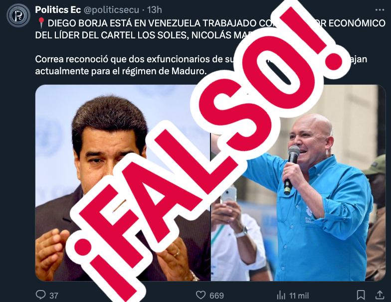 EcuadorFakeNews's tweet photo. #AlertaFake
No existe fuente señalada para afirmar tal acción, tampoco un contraste adecuado
#NoComasCuento https://t.co/FZ7hRcxWaP
