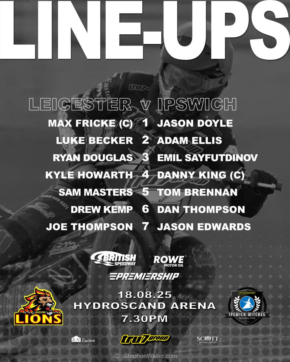 A switch to the riding order for Monday's trip to Leicester 🔁

#LEIIPS