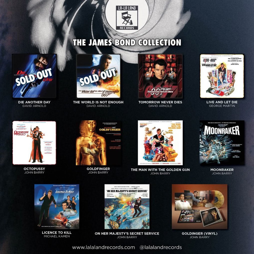 The Music of Bond NOW at lalalandrecords.com !!! #007 #JamesBond