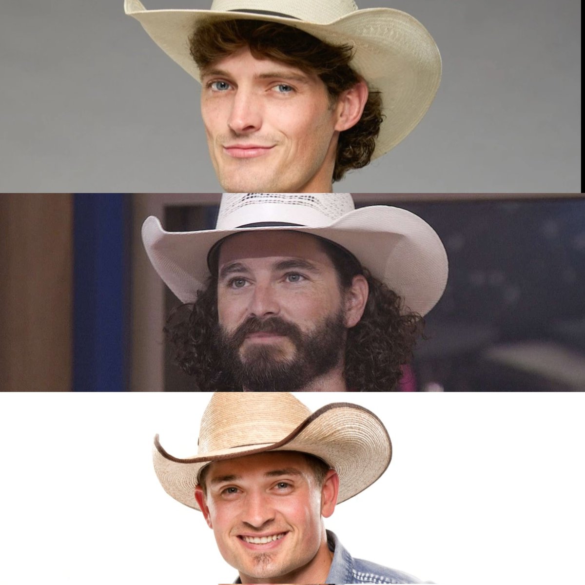 itsluzhere's tweet photo. Dear future Big Brother house guest if you see a white man with a cowboy hat target them. They will be weird, creepy, and obsess over one of the women and be a major red flag. 
 #bb27 https://t.co/VOtI0u13y0