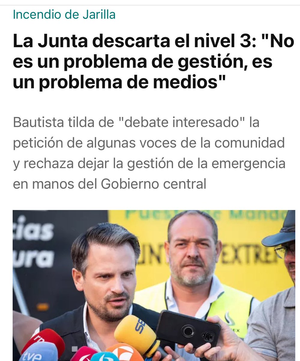 Negar el nivel 3 no es gestiónar, es dejar arder a Extremadura. La negativa a activarlo por parte de @MguardiolaM es una estrategia política que resta agilidad y retrasa apagar el incendio de Jarilla. El <a href="/ppextremadura/">Partido Popular de Extremadura</a> prioriza la “mala politica” sobre la eficacia operativa.