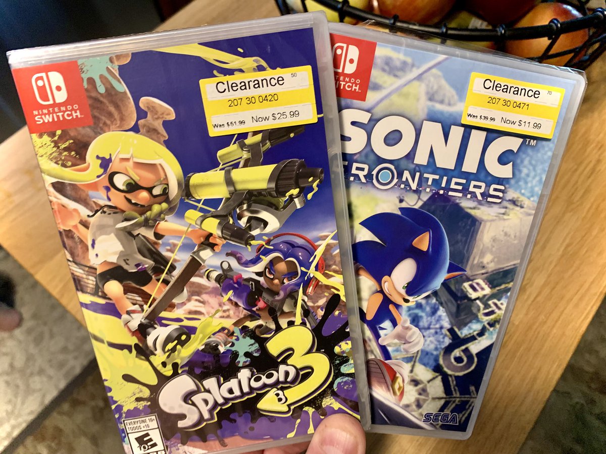 Couldn’t pass up some Target clearance deals. #NintendoSwitch #Sonic #Splatoon3