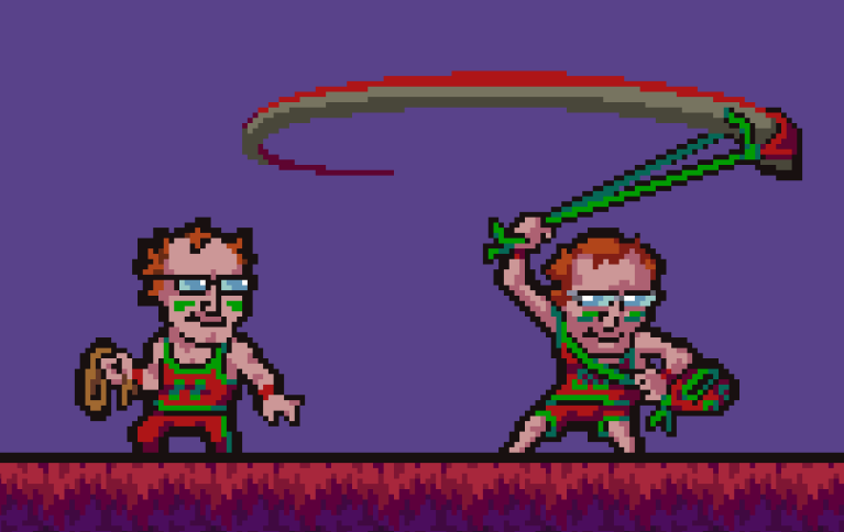 Lisa the pointless old sprite remake, the very lame slinger Ernest Tisinger now not lame and using the sling.