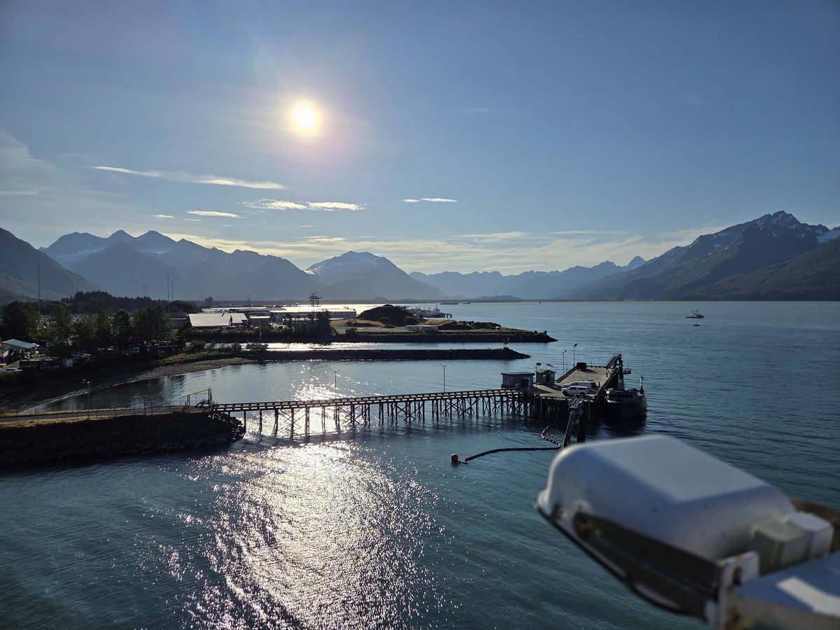 Sun coming up over Valdez, Alaska!