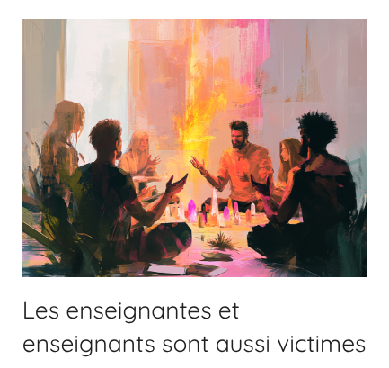 🚨 Quand on parle de #DérivesScolaires, on pense aux risques pour les élèves... mais il ne faut pas oublier que les enseignantes et enseignants sont eux aussi victimes. 👩‍🏫