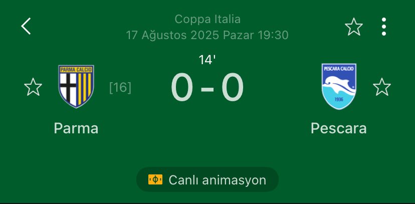 Canlı Bahis

Parma - Pescara
1. Yarı 0,5 Gol Üst • 1.42
10.000 &gt; 14.200

Bol şanslar!

t.me/RafaBets27