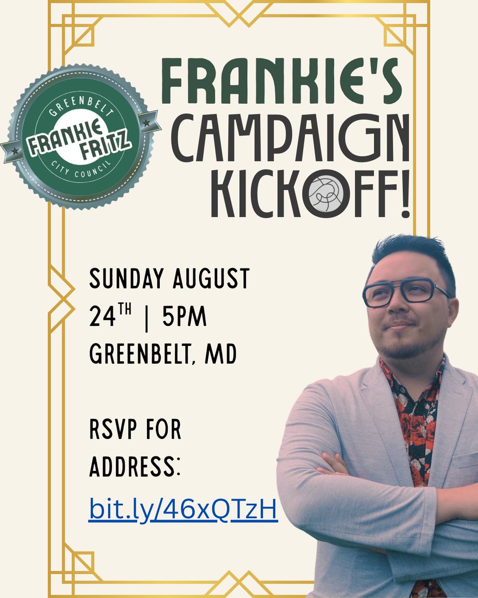 With federal disruption shaking our region, it is crucial to get organized as a community to offer mutual aid &amp; fight back. That work starts locally, that's why I am excited to kick off my campaign for City Council next Sunday. Hope you can join us!

RSVP: actionnetwork.org/events/frankie…