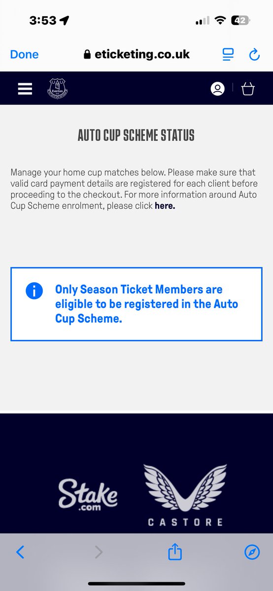 dantitterton's tweet photo. @efc_fanservices I cannot get my sons season ticket to accept the auto-cup scheme @efc_fanservices please help. https://t.co/oguHXexCzx