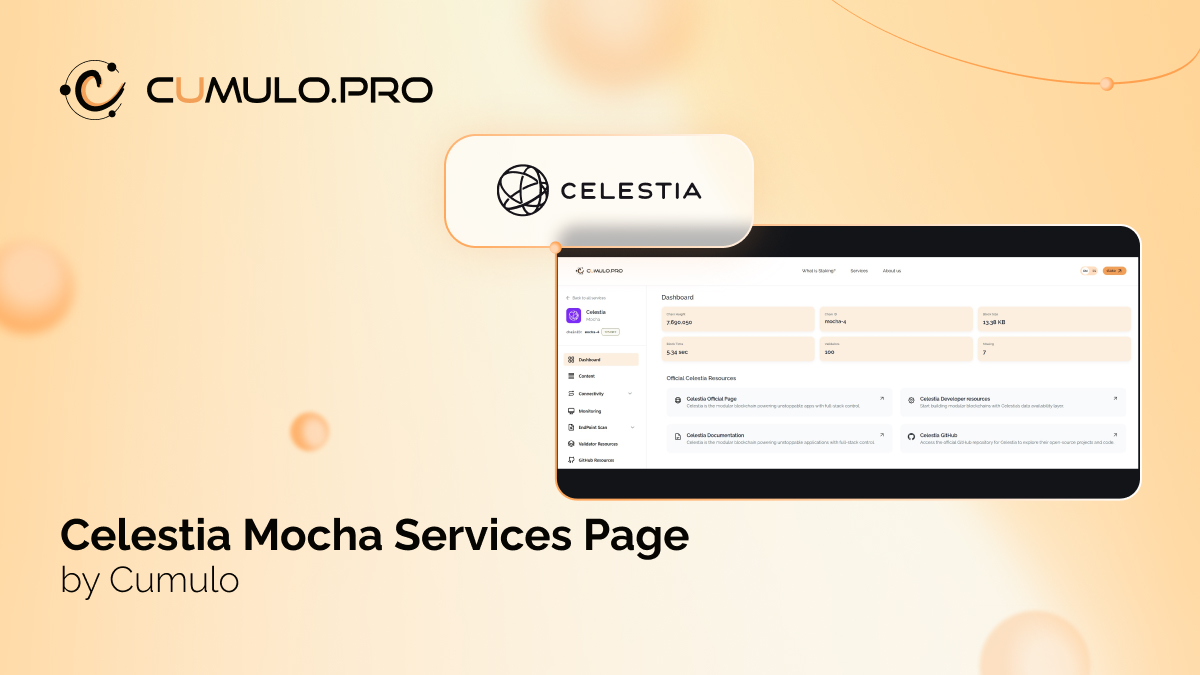 Cumulo (@cumulo_pro) on Twitter photo 🚀 New resources for validators in <a href="/celestia/">Celestia 🦣</a> Mocha
From Cumulo we’ve updated our services page for the Mocha testnet:
🔗 cumulo.pro/services/celes…
📊 Celestia Node Monitoring
Complete tools to monitor a consensus node with Grafana + Prometheus.
✅ Metrics fully documented and 🚀 New resources for validators in <a href="/celestia/">Celestia 🦣</a> Mocha
From Cumulo we’ve updated our services page for the Mocha testnet:
🔗 cumulo.pro/services/celes…
📊 Celestia Node Monitoring
Complete tools to monitor a consensus node with Grafana + Prometheus.
✅ Metrics fully documented and