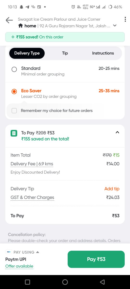 jitugoyal64's tweet photo. Same restaurant , same delivery Address see how much difference 🫡 @Swiggy @SwiggyCares 💕 @zomato @zomatocare 🫠🫠

Itna mahnga kyu zomdu 🫠🫠 &amp; khali pet ki taraf se bhut shukr ~ Guzar Swiggy bhai 😌 https://t.co/VzKuqaw5UW
