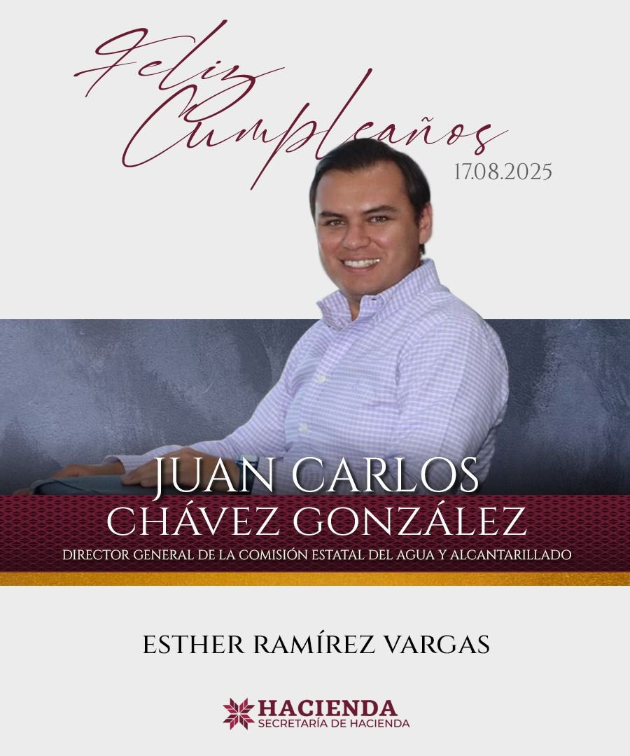 ¡Feliz cumpleaños Juan Carlos Chávez González, titular de la <a href="/CEAA_HGO/">CEAA HGO</a>!

Que sea un día muy festejado y el inicio de un año lleno de bendiciones y alegrías. 🎂🎉🎉