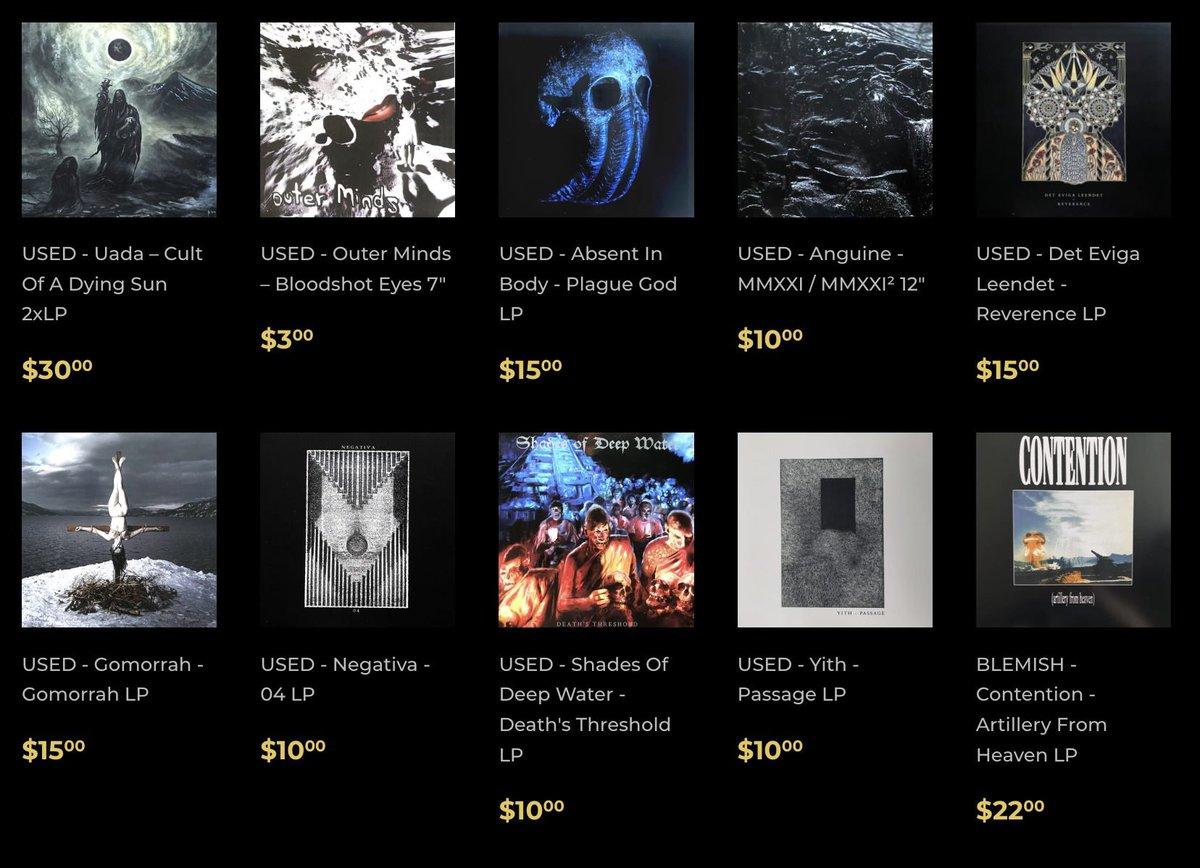 MeteorGem's tweet photo. ✨USED VINYL✨
Some great pieces up for the steal. Make sure to give the section a browse. LINK IN COMMENTS
📭 US Orders over $50 ship FREE📭

#deftones #mastodon #uada #pantera #glassjaw #negative #rageagainstthemachine #tool #metalvinyl #yith #totaldissonanceworship https://t.co/THm0ojCypX