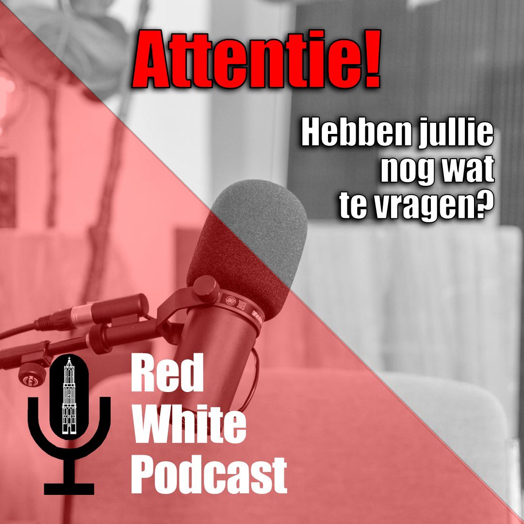 RedWhitePod's tweet photo. 🎙️🆕 | Morgen nemen we op! 🔜

Een ietwat ongelukkige nederlaag in Rotterdam!? 🤔

Vragen? Stuur ze hieronder in! 📝 #fcutrecht #spautr https://t.co/xNFN9Ymr9C