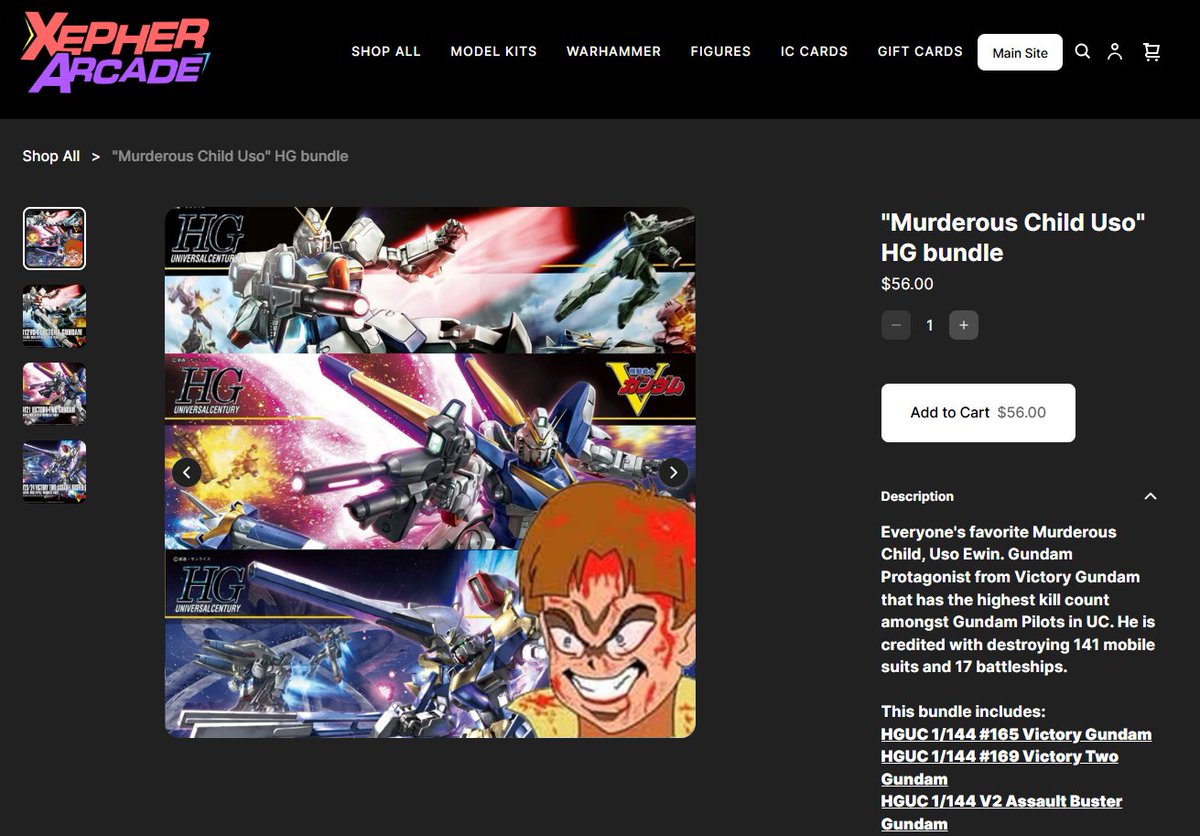 Honey! The new Xepher Arcade gunpla bundle is out!
