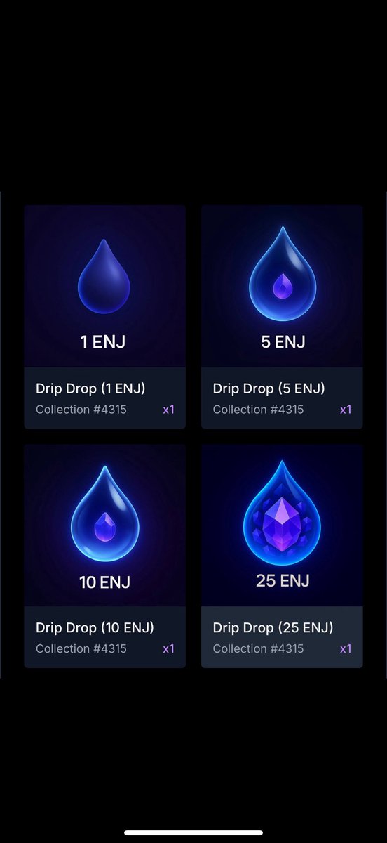 substreak's tweet photo. ☔️ IT'S RAINING ENJ (AGAIN) ☔️

Monday = DRIP DROP TIME! 💎💧

This week, thanks to @StropeVerse, we smashed the 200 ENJ cap! 🔥

Here's the breakdown 👇
→ 1 × 50 ENJ
→ 1 × 25 ENJ
→ 4 × 10 ENJ
→ 7 × 5 ENJ
→ 50 × 1 ENJ

Get ready. It's about to pour at 13:37 CET! 🌊⚡️ https://t.co/Yd0fJjtftH