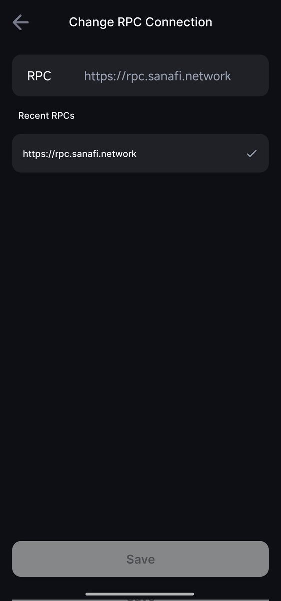 DavidMarti10073's tweet photo. Next: Connect to the $SANA Network RPC
1️⃣ Tap the wallet icon in the upper left → Go to Settings → Wallets → Solana → RPC Settings → Custom RPC Option.
 2️⃣Input this:
RPC URL: https://t.co/bEm5TEU1vn
3️⃣ Hit save and back out. https://t.co/2ZICTzFiKL
