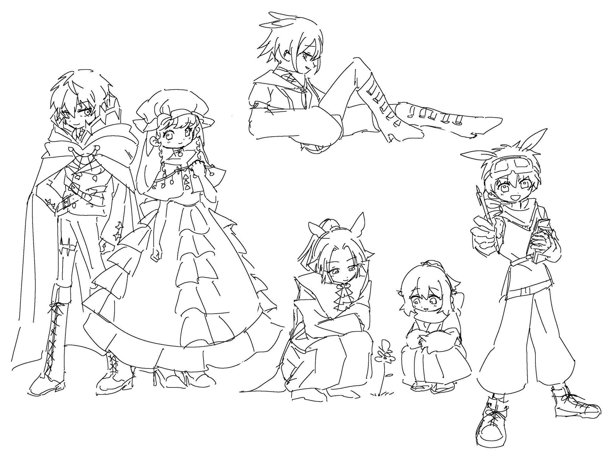 擬人化 手描き アナログイラスト 3 八八二三☢️ on X: 