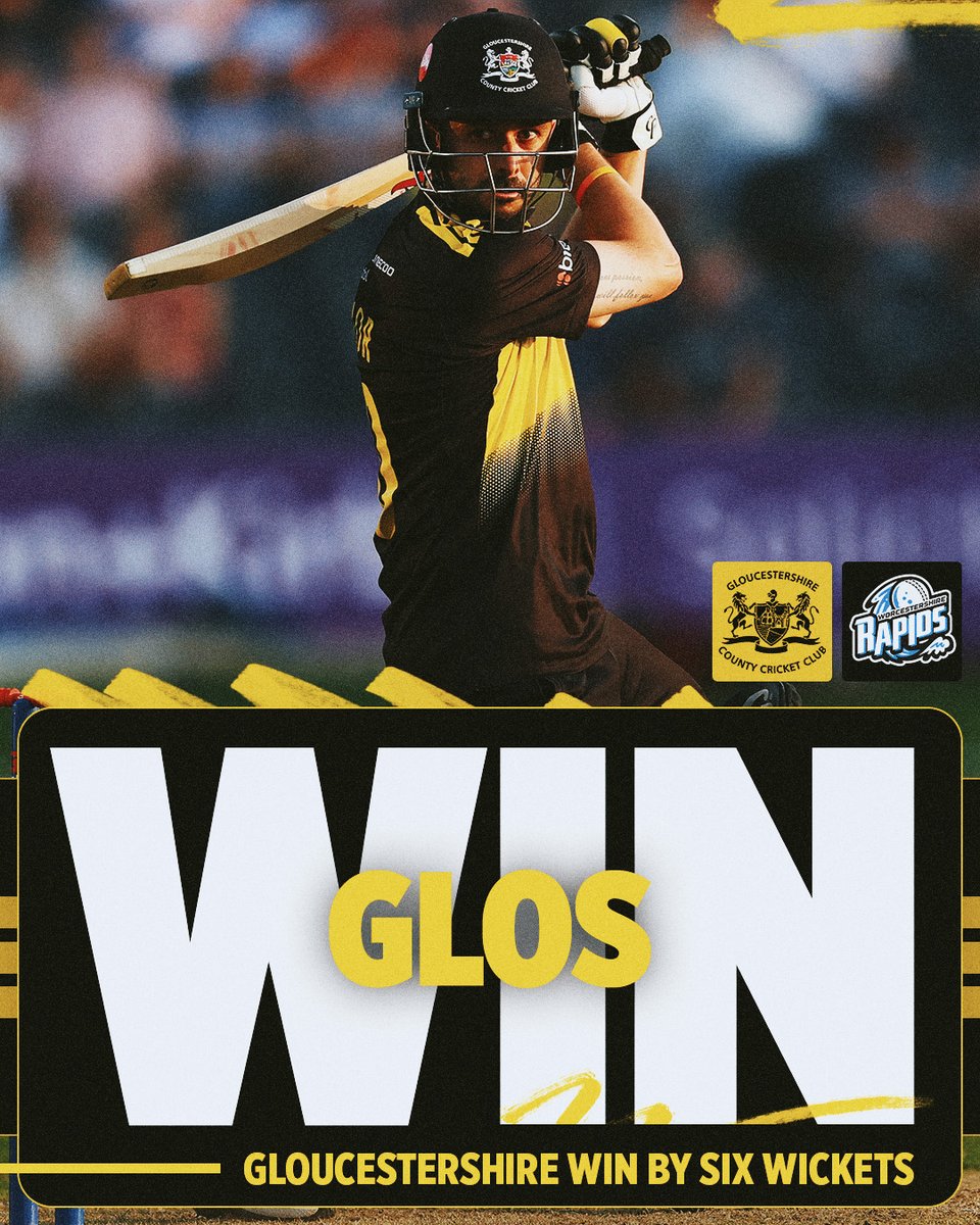 𝐖𝐖𝐖𝐖.....𝐖! 💛🖤

We beat second-placed Worcestershire Rapids by six wickets to make it five wins on the bounce!

#BecomeGlorious