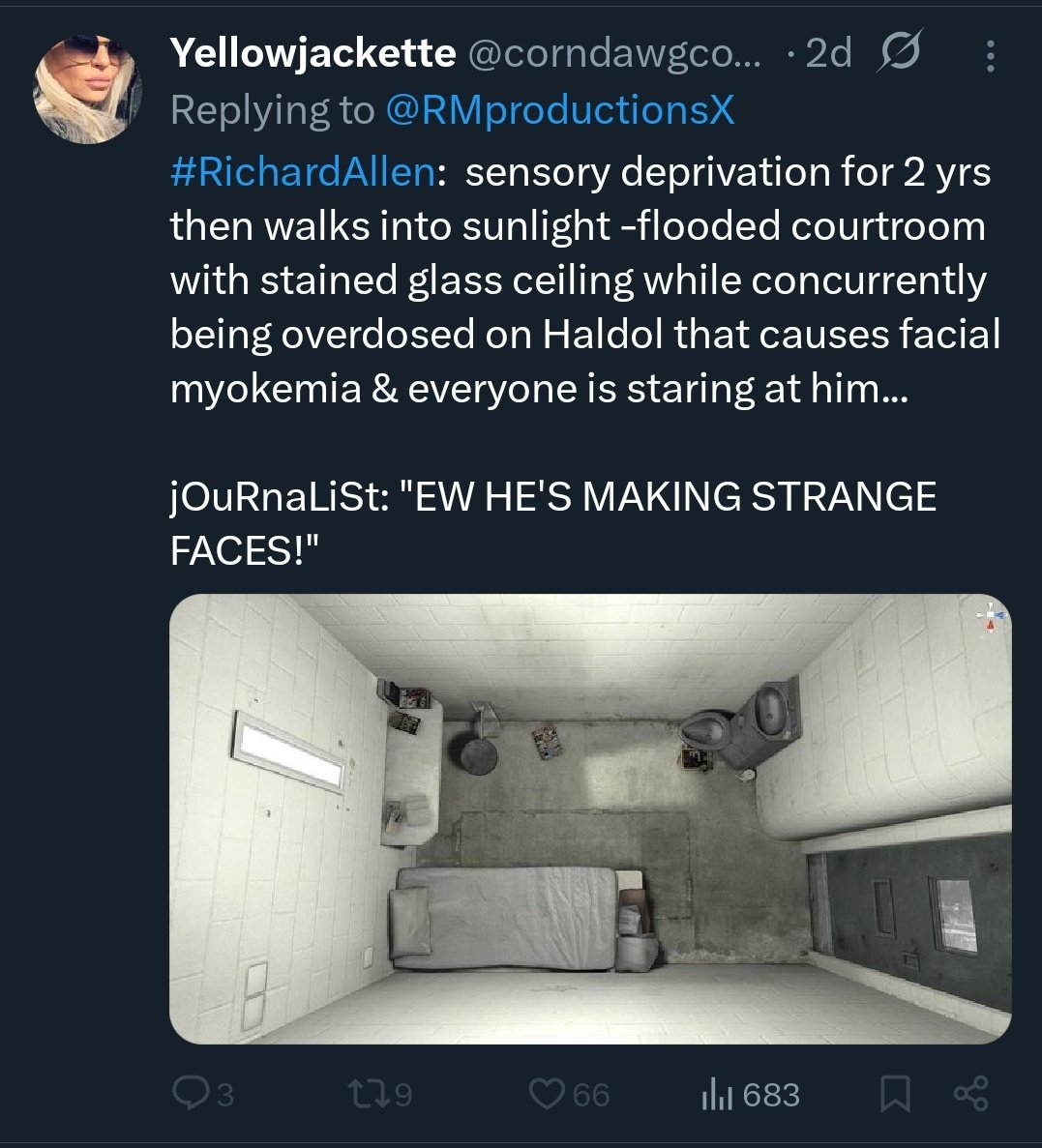 truthcrimefan's tweet photo. Richard Allen wasnt tortured. This lie was pushed by #CaraWieneke & #TheDueProcessGang. https://t.co/cnqkPBOr5d