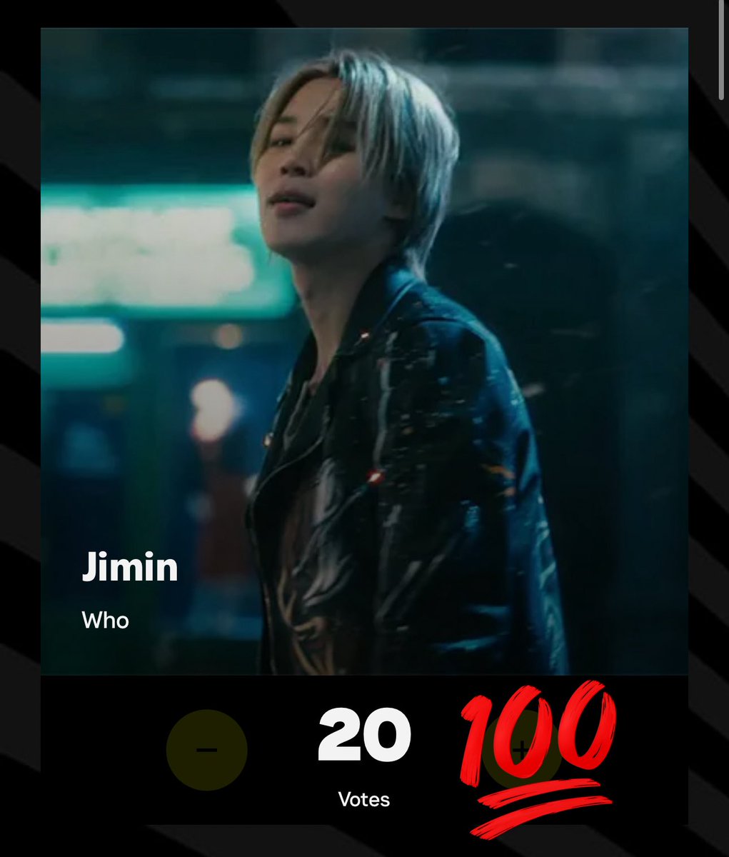 POWER HOUR BEGINS! 🚨 

Cast 20 votes for #Jimin’s “WHO” in the “Best K-pop” category at the #VMAs!

🔗 : mtv.com/event/vma/vote…