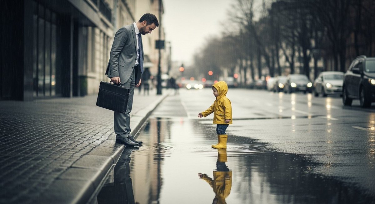 El niño que fuiste no está muerto. Está esperando a que dejes de ser tan serio para salir a jugar. 🍁🍂
