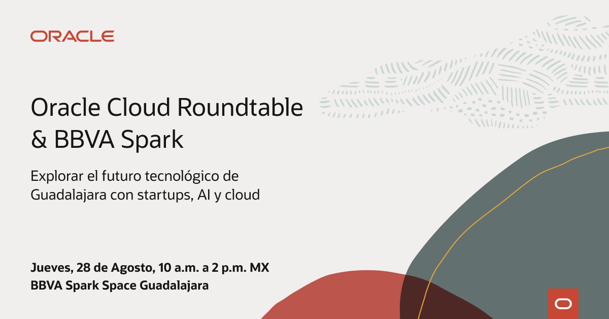 rdufoo's tweet image. Explora tendencias en IA y cloud en Guadalajara y conecta con líderes de la comunidad tecnológica local en una sesión exclusiva para intercambiar ideas, participar en dinámicas y crear conexiones que generen impacto. social.ora.cl/6007fS7RL
