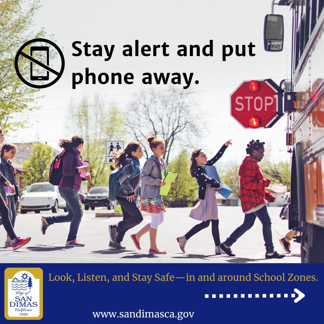 cityofsandimas's tweet photo. 🚸 School’s Back in Session! 🚸
Let’s keep our kids safe—slow down, stay alert, and watch for pedestrians and bikes in school zones. ❤️

#SchoolZoneSafety #DriveSafe #BackToSchool #WatchForKids #CityofSanDimas #SafetyFirst #SlowDownSaveLives https://t.co/vn7b0pE0s1