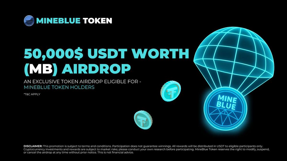AirdropStario's tweet photo. 💧 Mine Blue Mexc Listing Celebration Airdrop💧

🏆 Task: ➕ $20 worth of MB for 2000 random participants each

👨‍👩‍👧 Referral: ➕ $10,000 worth of MB for top 200 referrers

🔛 Airdrop Link &amp; Information: https://t.co/EPxKcJEZko

cryptocurrency Airdrop Mexc MineBlue MB Airdropstario https://t.co/xRz96z0EvE