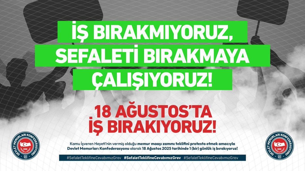 muhammetkzkglu's tweet photo. Memur devletin itibarıdır !! #SefaletTeklifineCevabımızGrev https://t.co/2gYzSex8FE