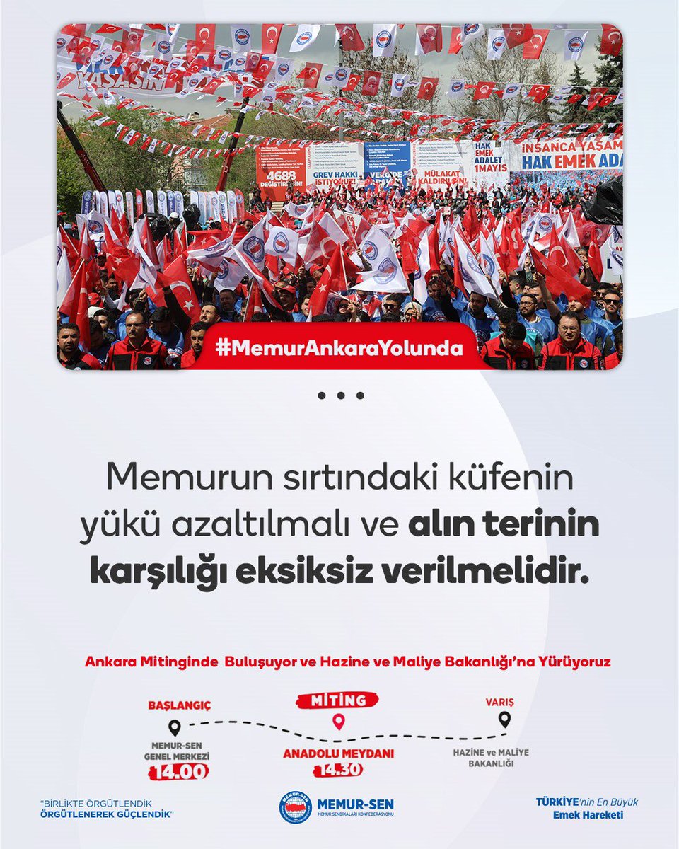 Memurun Sırtına Bu Küfe Fazla #MemurAnkaraYolunda
