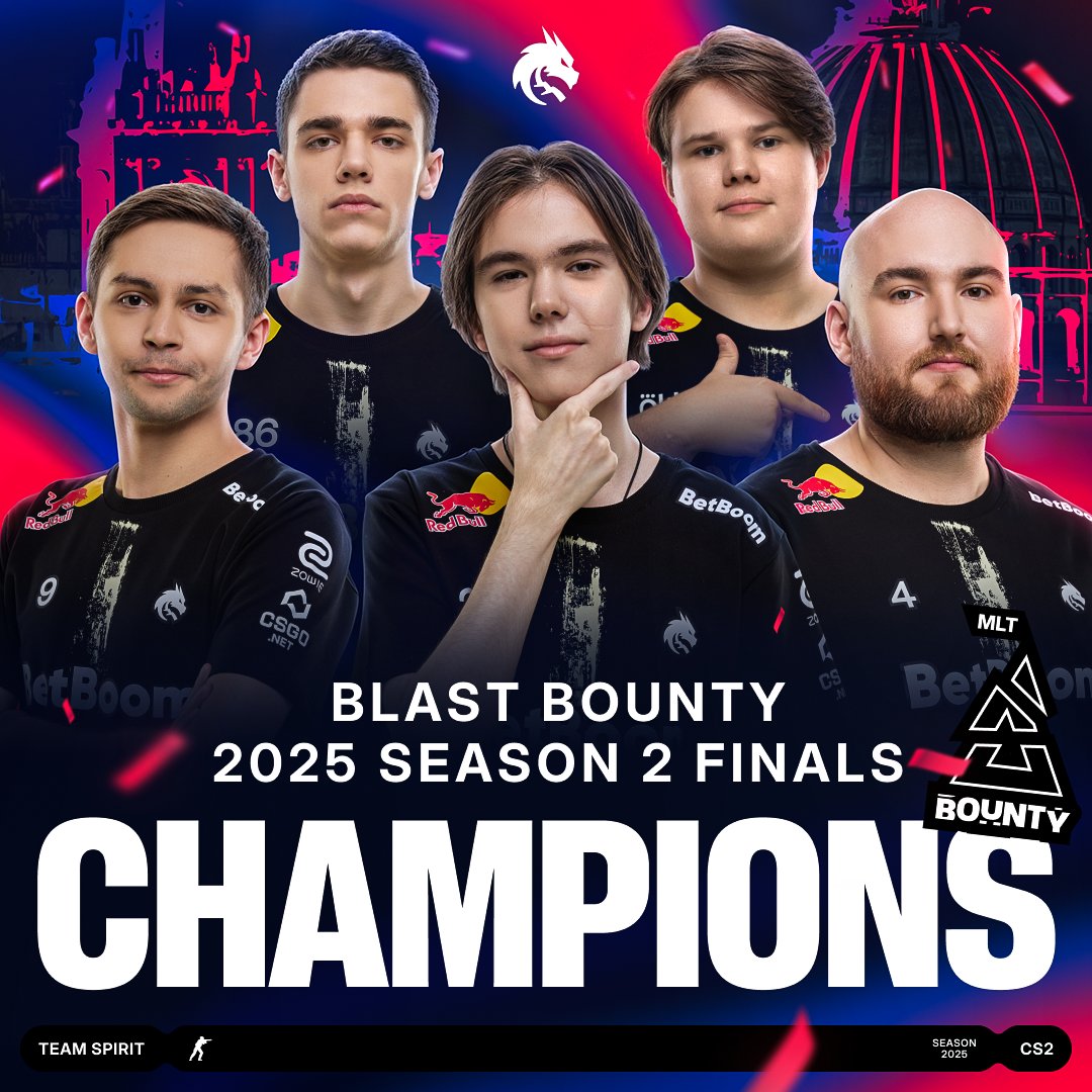 WE ARE YOUR BLAST BOUNTY 2025 S2 FINALS CHAMPIONS 🏆

Thank you all for your support 🤍 #BLASTPremier