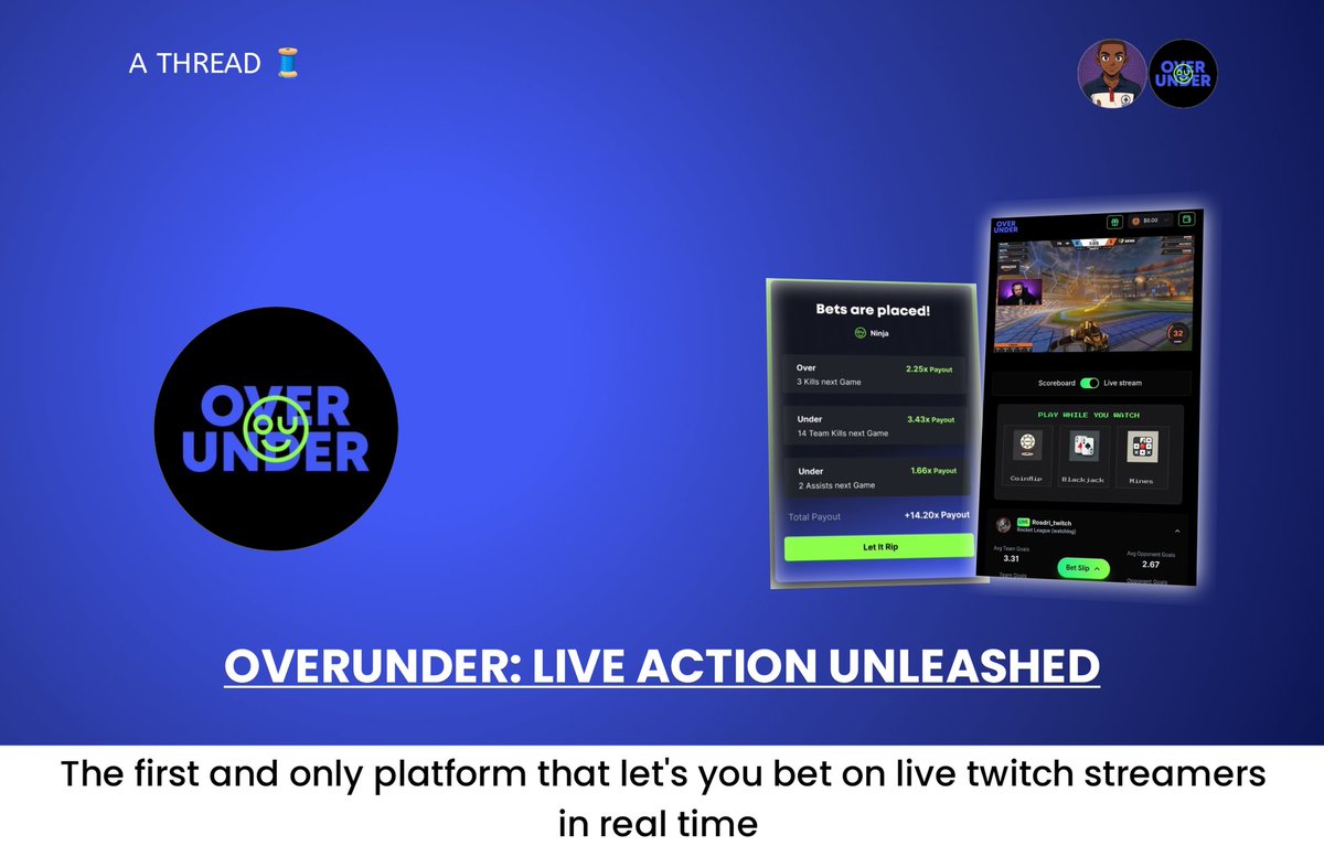 the_web3maven's tweet image. 3/ @playwithOU is the first platform to let you bet on live Twitch streamers grinding Rocket League, Fortnite, CSGO, Dota, and LoL.

No more dull tournaments—just raw, real-time gameplay.

Bet on every clutch or kill in the moment.
Join the action and own the game! #PlayWithOU