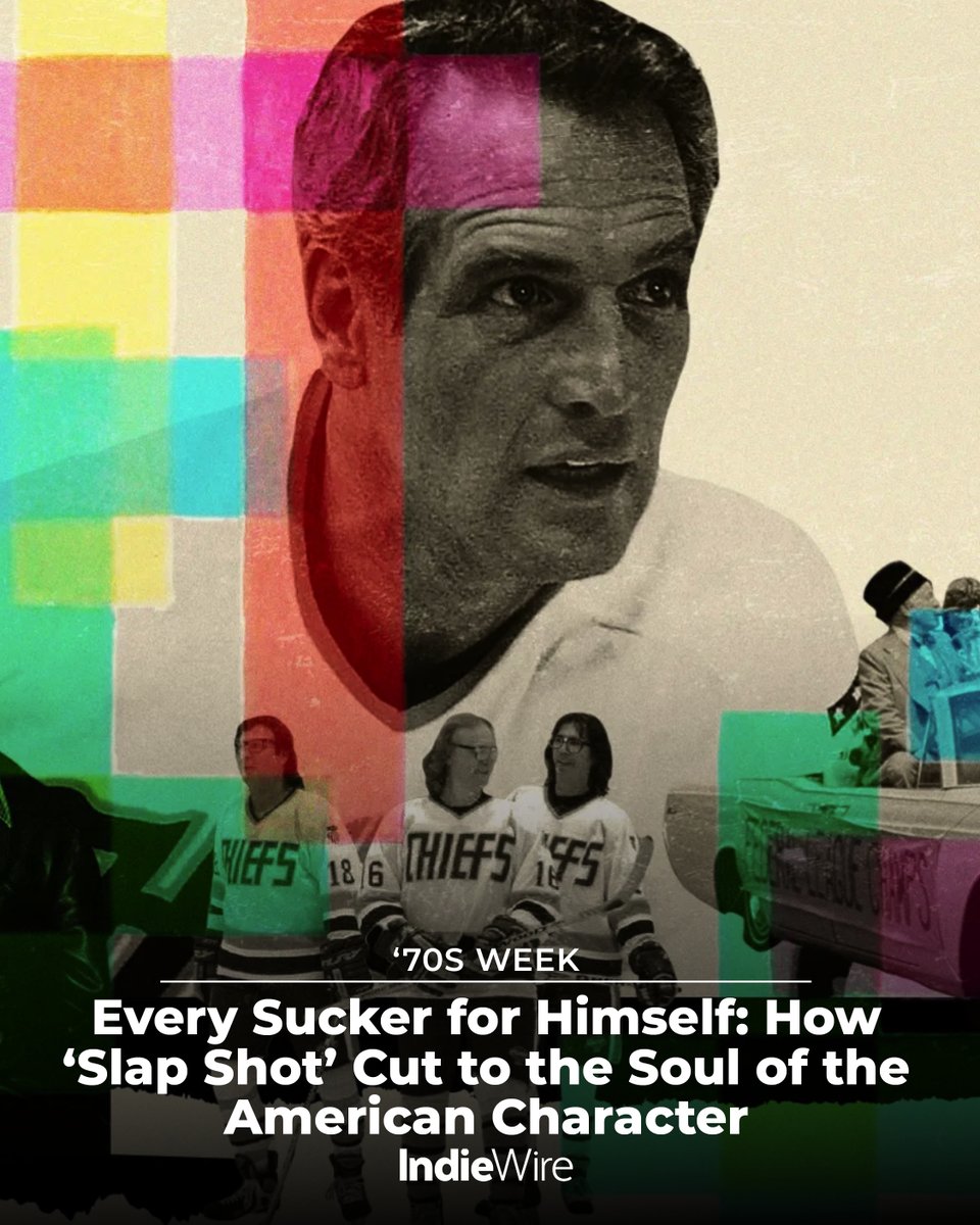 IndieWire's tweet photo. #70sWeek: "Slap Shot" could've been just another low-rent sports movie, but screenwriter Nancy Dowd saw it as a chance to give shape to a generation of nonconformist yearners: https://t.co/EXGgJT5H2C https://t.co/wU6KcGiMCc