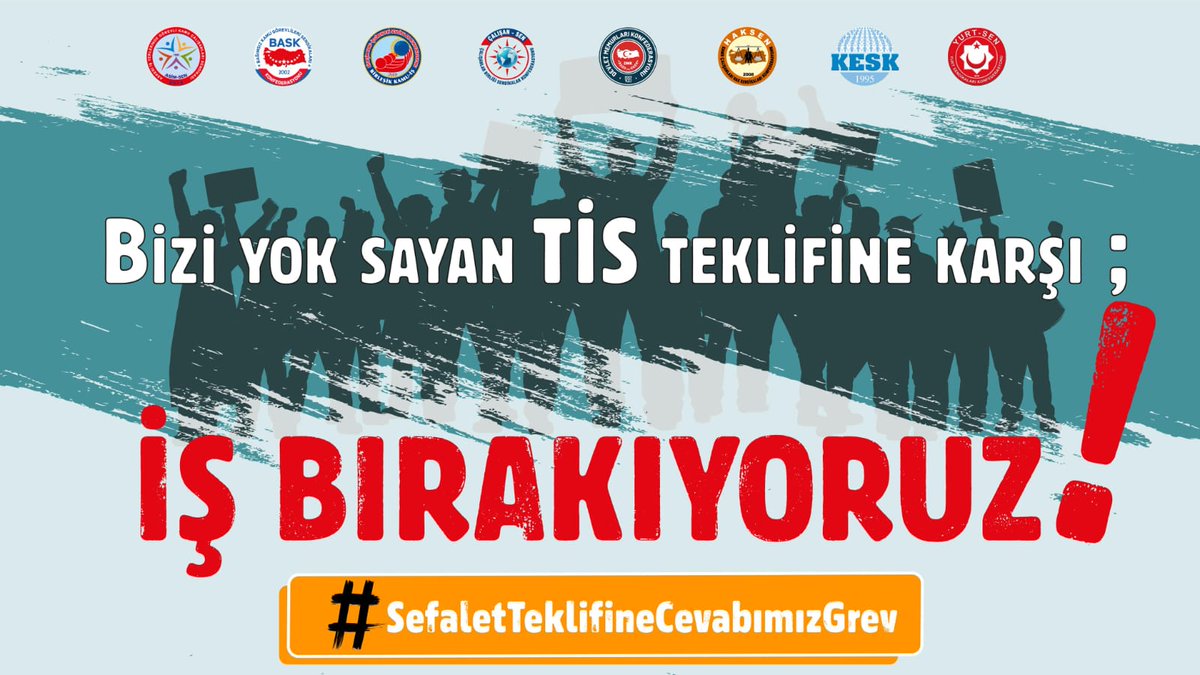 #SefaletTeklifineCevabımızGrev

Haklarımız, emeğimiz, geleceğimiz için iş bırakıyoruz.