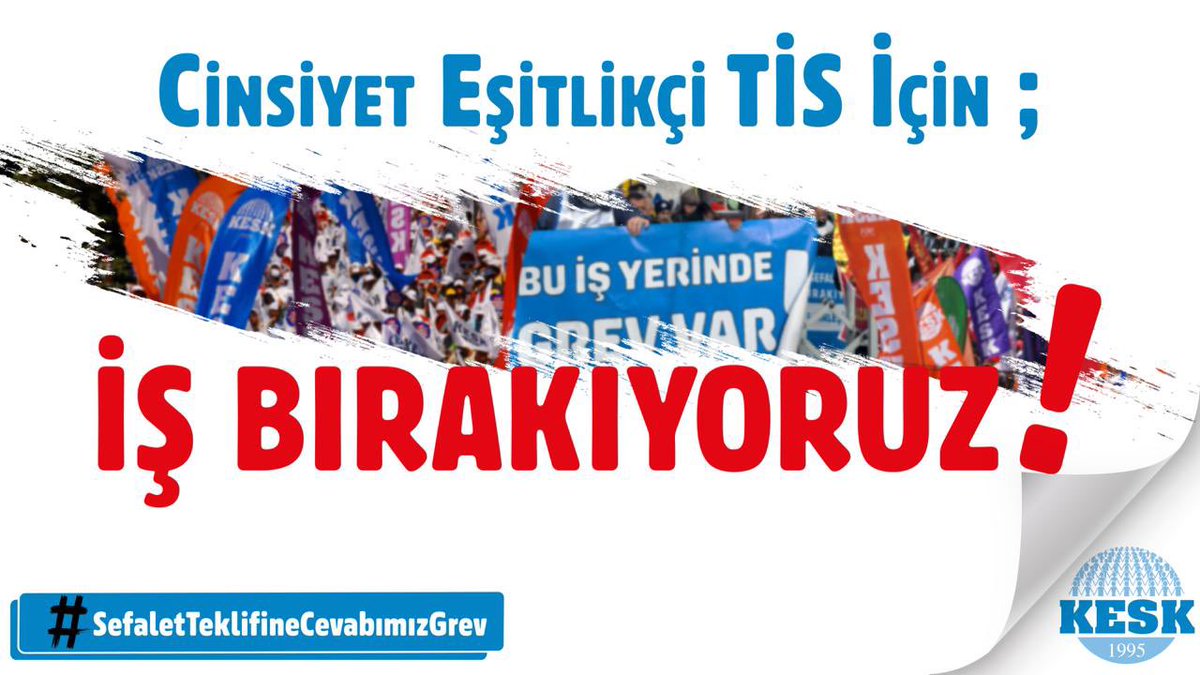 ayferkocak_'s tweet photo. 🔴Bizi Yok Sayan TİS Teklifine Karşı

🔴Grevli Toplu Sözleşme Hakkı İçin

🔴Güvenceli İstihdam, Güvenli Gelecek İçin

🔴Demokratik, Adil Bir Çalışma Yaşamı İçin

🔴Cinsiyet Eşitlikçi TİS İçin 

İş Bırakıyoruz!

#SefaletTeklifineCevabımızGrev https://t.co/FnvqE8V7R1