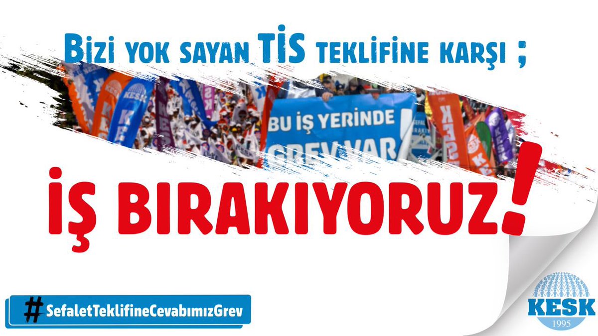 ayferkocak_'s tweet photo. 🔴Bizi Yok Sayan TİS Teklifine Karşı

🔴Grevli Toplu Sözleşme Hakkı İçin

🔴Güvenceli İstihdam, Güvenli Gelecek İçin

🔴Demokratik, Adil Bir Çalışma Yaşamı İçin

🔴Cinsiyet Eşitlikçi TİS İçin 

İş Bırakıyoruz!

#SefaletTeklifineCevabımızGrev https://t.co/FnvqE8V7R1