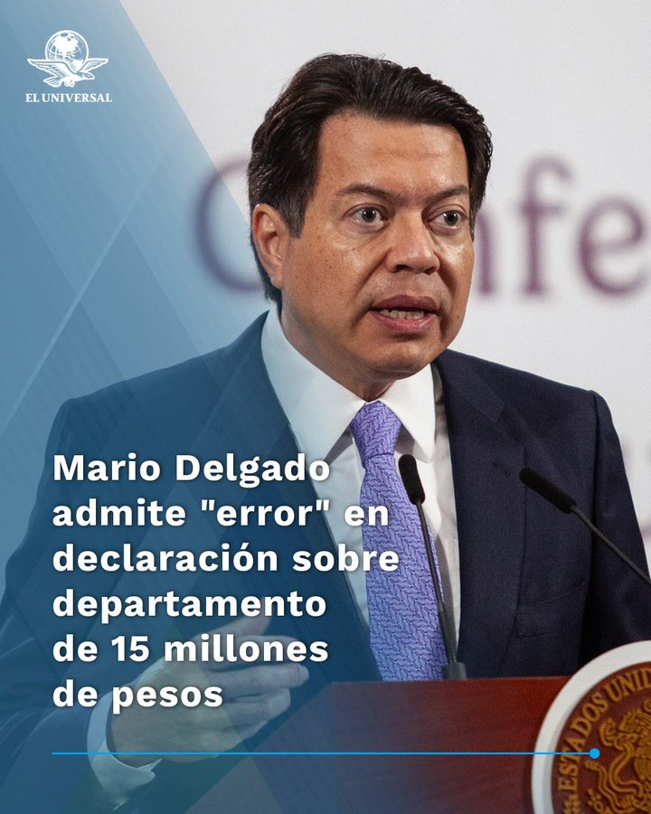 PLibertarioMx's tweet image. #Interesante esta admisión de error con relativamente poca presion. En comunicación política la #AdimisónEstratégica denota el ocultamiento de transgresiones mucho mayores. 
Recordar que Mario Delgado es parte de la estructura del Huachicol Fiscal. 

Lo dicho, la cobija