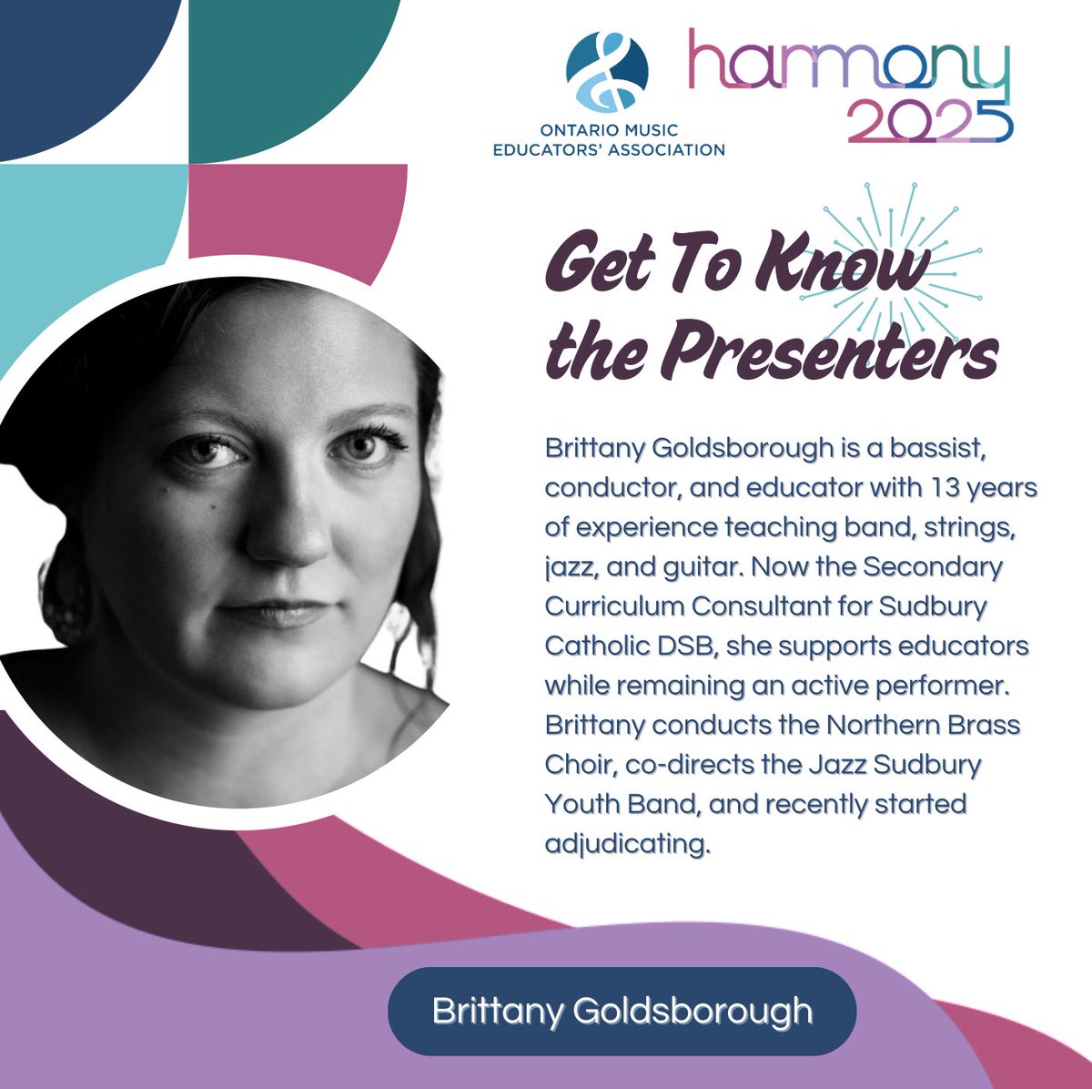 Get to know our Harmony 2025 Presenters! 
And, take advantage of earlybird savings on OMEA Harmony 2025 by registering today. Then share this with a friend!
omea.on.ca/events/harmony…
