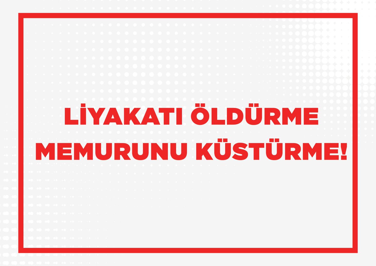 Memura Kaşıkla, Diğerlerine Kepçeyle olmasın. #MemurAnkaraYolunda
