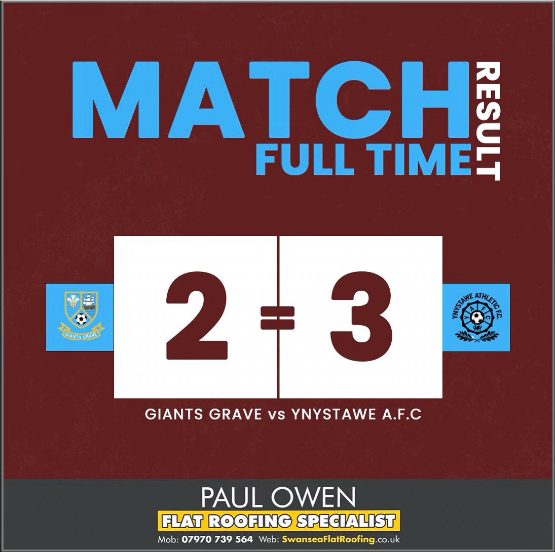 Ynystawe take all 3 points!     
In their first away win of the season!
Ryan Gibbons with all three goals!