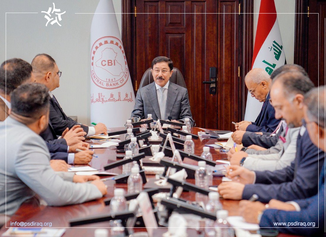 Delighted to attend a meeting with His Excellency the Governor of the Central Bank, Mr. Ali Al-Alaq, to discuss the banking reform plan, with the participation of number of  economists and journalists. Check the link: psdiraq.org/details/PSDIra…