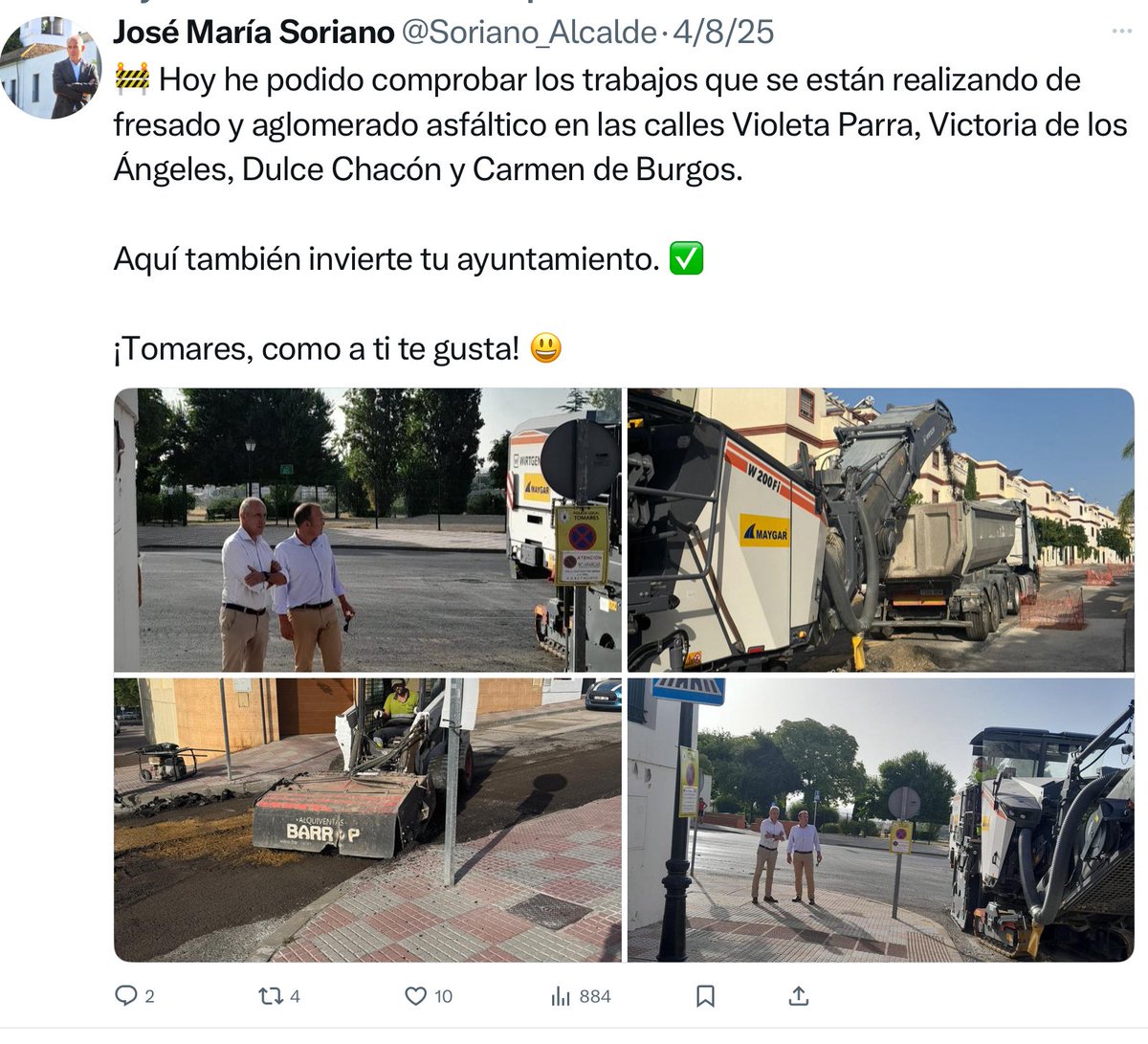 IUTOMARES's tweet photo. Por lo que se deduce de las inversiones que realiza el ayuntamiento, en Tomares existen barrios ricos y barrios pobres. En la barriada de Peralta hay calles que no se asfaltan hace 15 años.
¡Tomares como a los ricos les gusta! https://t.co/xFOKAAzgYm