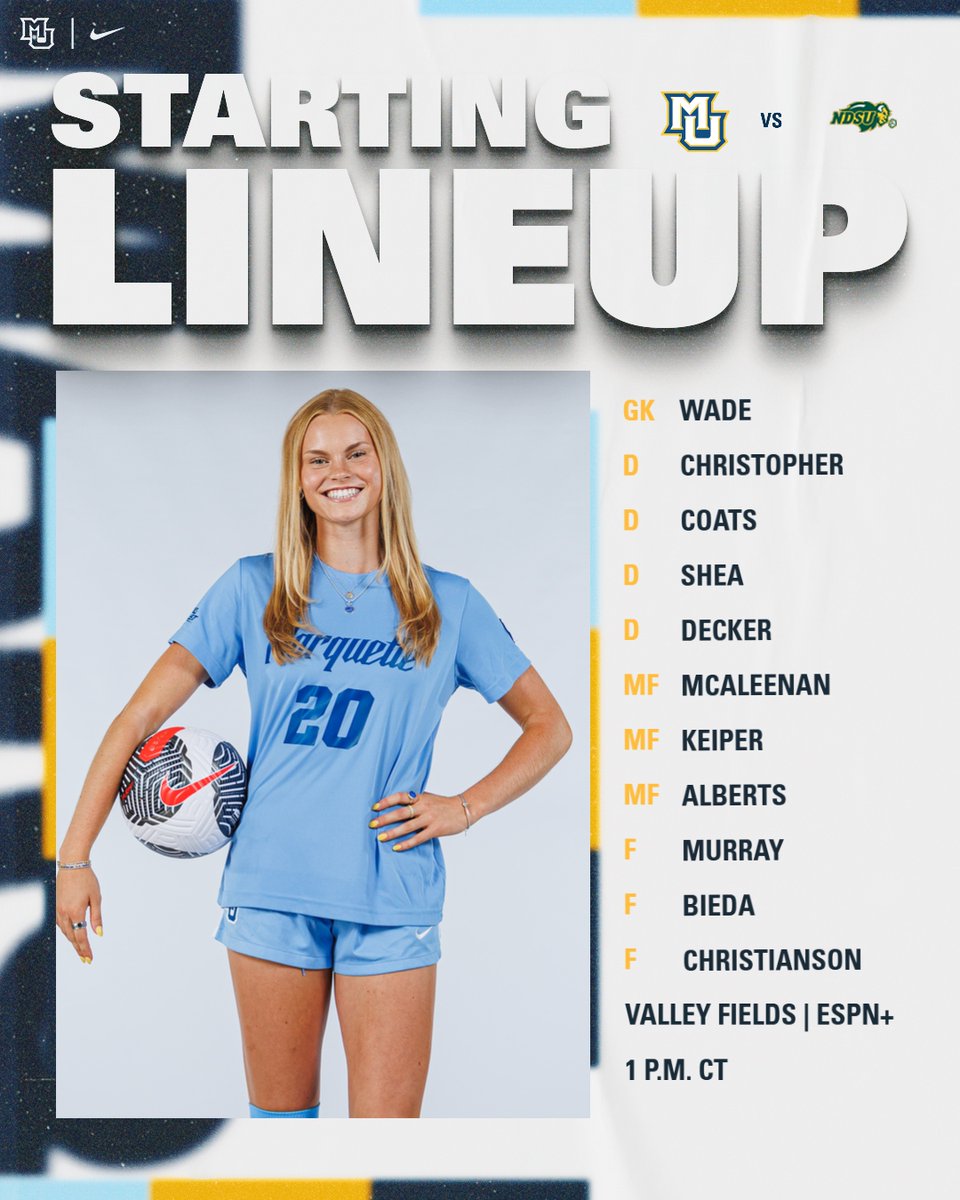 Home opener today at Valley Fields!  Sophomore Lilly Coats making her first-career start for the Golden Eagles against NDSU at 1 p.m. CT on ESPN+.

📺 bit.ly/47vSLcq
📊 bit.ly/45zUpHt