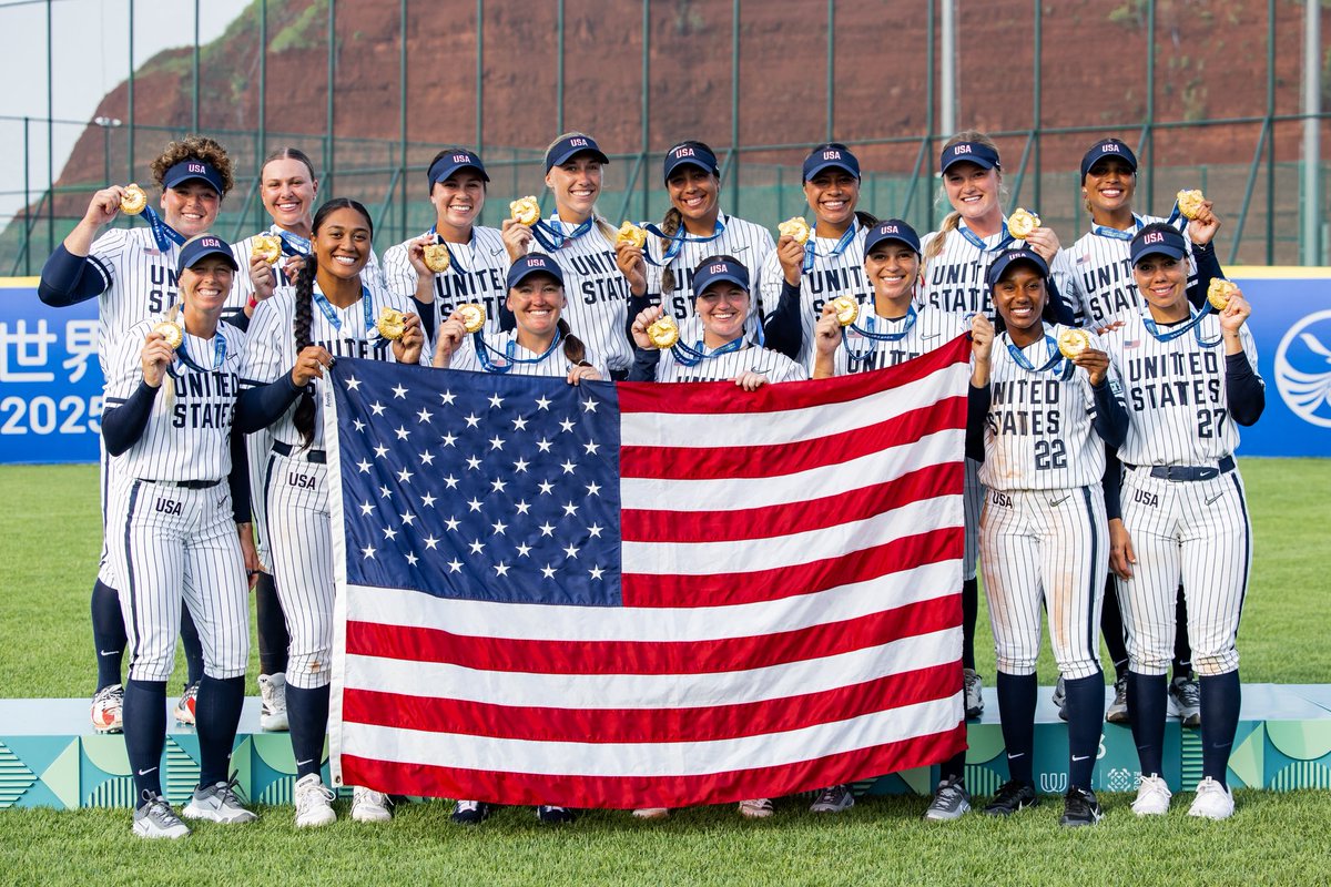 Utah_Softball's tweet photo. Congrats to #ProUte @hannahFlippen, who helped the @USASoftballWNT win gold at the World Games!

#GoUtes https://t.co/yw6JXs4y5M