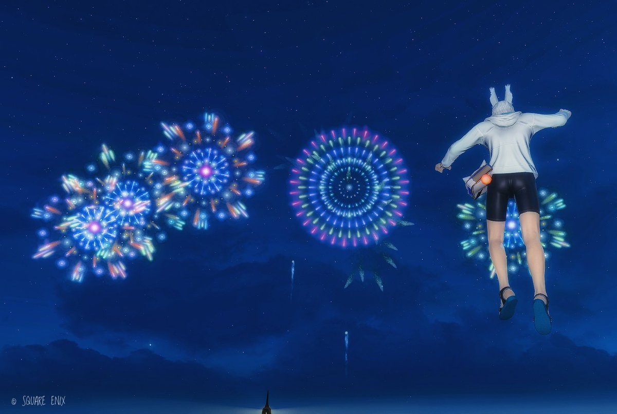 あらんらん (@lanlanala) on Twitter photo 月と花火に飛んでった!・*・:≡( ε:)
#FF14 月と花火に飛んでった!・*・:≡( ε:)
#FF14